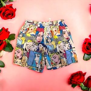 SHEIN “COMIC BOOK” DrawString Shorts